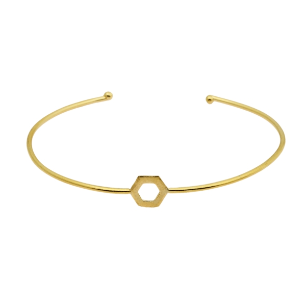 Bracelet set/6 made from brass, goldplated